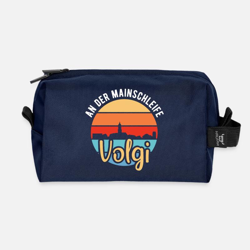 Volkach | Volgi | Mainschleife - Recycelte Kulturtasche - Navy