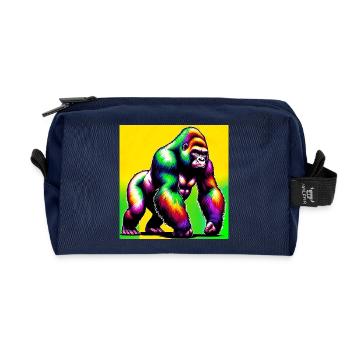 gorilla - Recycled Toiletry Zip Bag - navy - Front