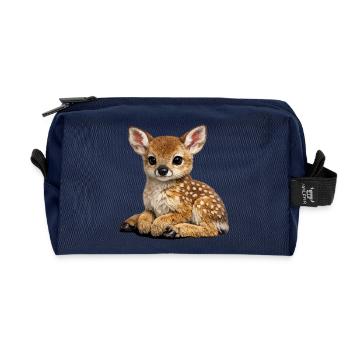 Niedliche Urschjungen-Illustration - Recycelte Kulturtasche - Navy - Vorne