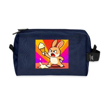 Boze Konijn Met IJs - Recycled Toiletry Zip Bag - navy - Front