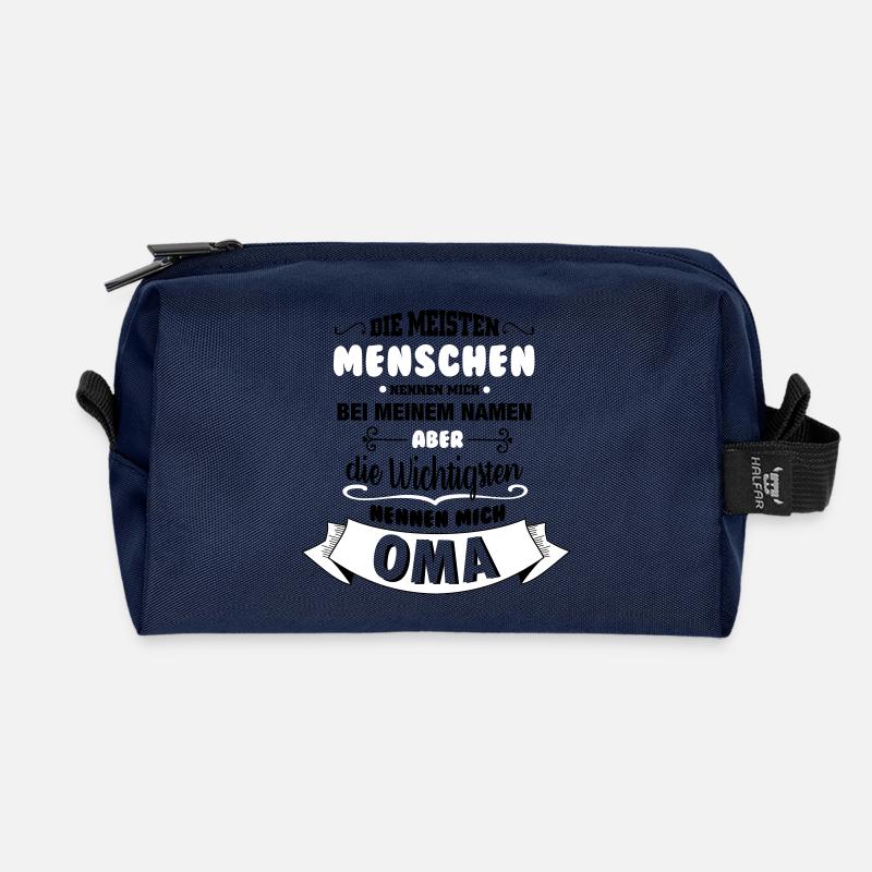Beim Namen nennen - Oma - Recycelte Kulturtasche - Navy