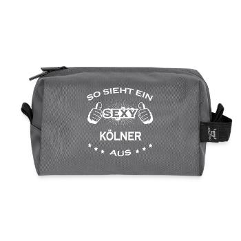 Sexy aus Stadt KOeLNER - Recycelte Kulturtasche - Anthrazit - Vorne