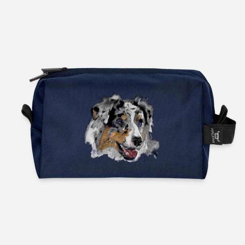 Australian Shepherd - Recycelte Kulturtasche - Navy