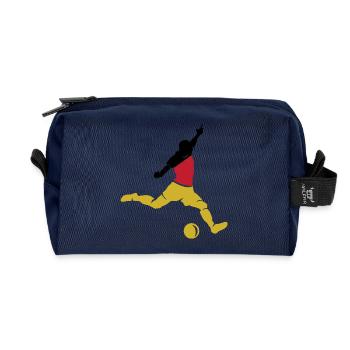 Soccer Players Germany Goal Shooting Team - Recycled Toiletry Zip Bag - navy - Front