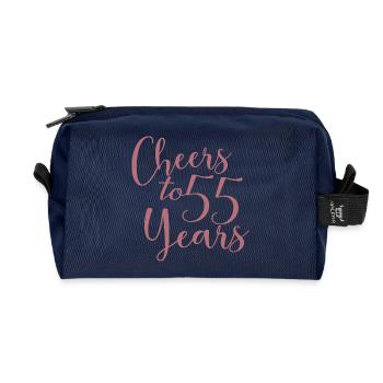 Prost auf 55 Jahre 55. Geburtstag - Recycelte Kulturtasche - Navy - Vorne