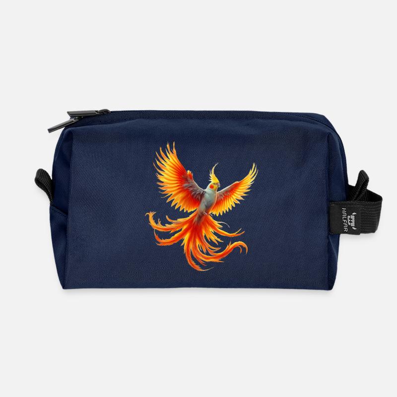 Nymphensittich (15) - Recycelte Kulturtasche - Navy