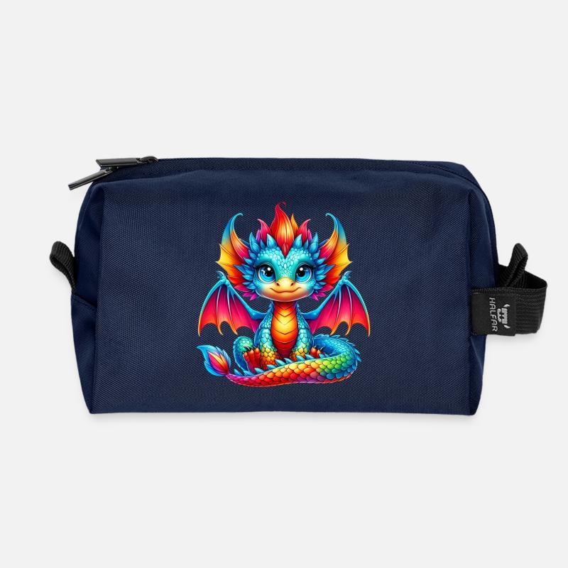 Drache - Recycelte Kulturtasche - Navy