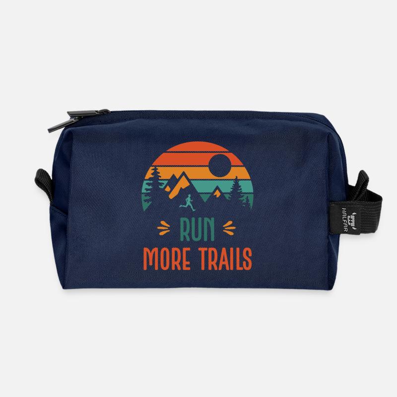 Lauf mehr Trails - Recycelte Kulturtasche - Navy