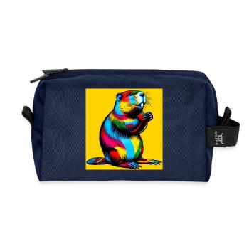 Bieber - Recycelte Kulturtasche - Navy - Vorne