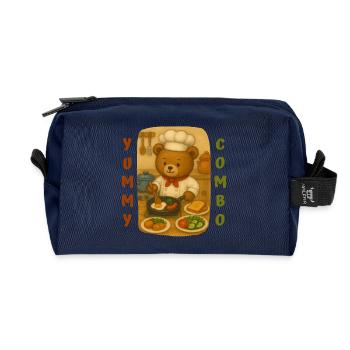 Bear Cook - Recycled Toiletry Zip Bag - navy - Front