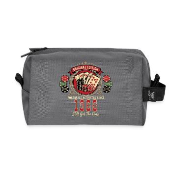 Anniversaire du poker 1966, chemise de poker drôle - Trousse de toilette en tissu recyclé - anthracite - Devant