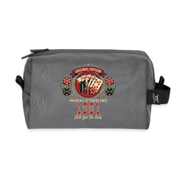 T-shirt Poker anniversaire 1961, Poker Legend Shirt - Trousse de toilette en tissu recyclé - anthracite - Devant