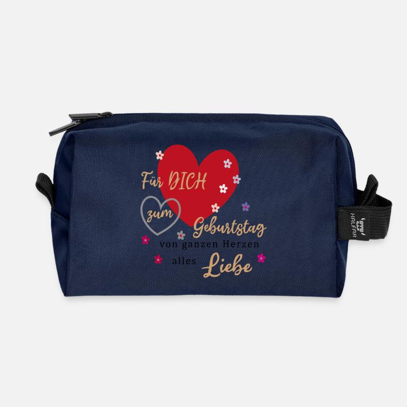 Geburtstag - Recycelte Kulturtasche - Navy