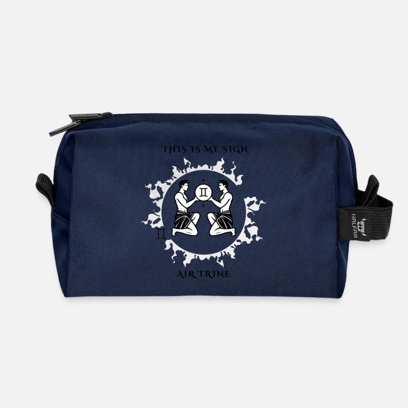 Mein Zwillingszeichen - Recycelte Kulturtasche - Navy