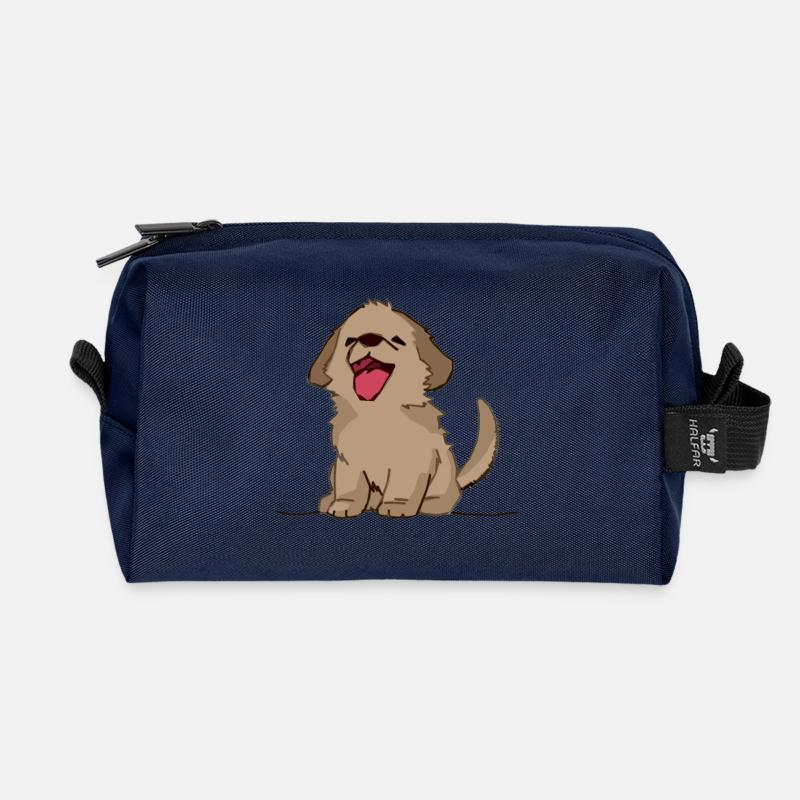 Dog - Recycled Toiletry Zip Bag - navy