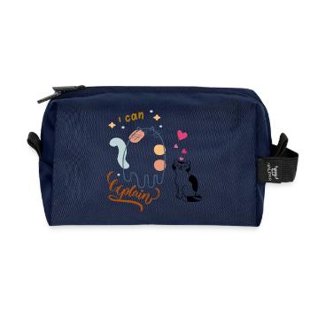 I can explain - Recycled Toiletry Zip Bag - navy - Front