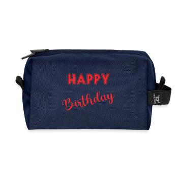 ALLES GUTE ZUM GEBURTSTAG. ALLES GUTE ZUM GEBURTSTAG. JAHRESTAG. - Recycelte Kulturtasche - Navy - Vorne