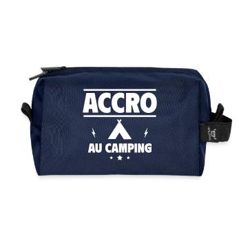 accro au camping - Trousse de toilette en tissu recyclé - marine - Devant