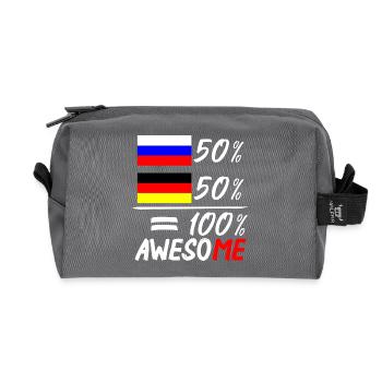 50% Russisch 50% Deutsch - Recycelte Kulturtasche - Anthrazit - Vorne