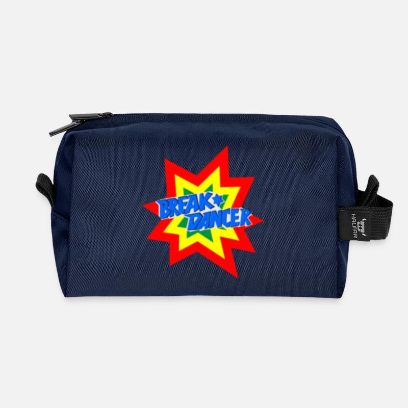 Lebhafte Breakdancer Motivgestaltung - Recycelte Kulturtasche - Navy