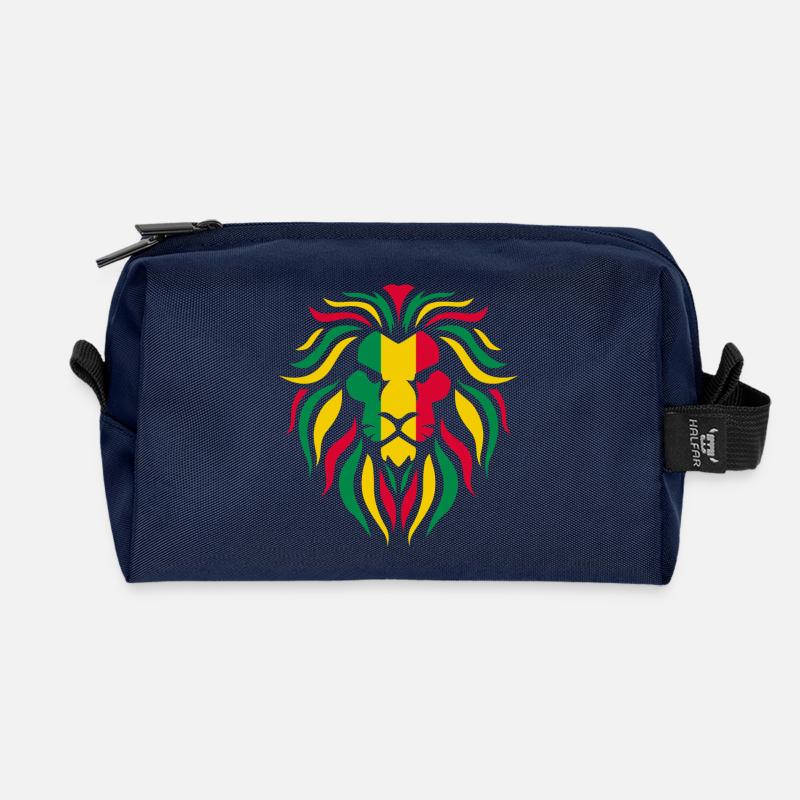 Reggae Rasta Löwe - Recycelte Kulturtasche - Navy