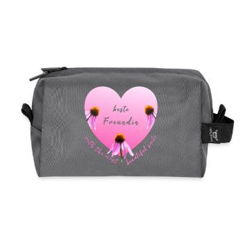 Meilleur ami - Trousse de toilette en tissu recyclé - anthracite - Devant
