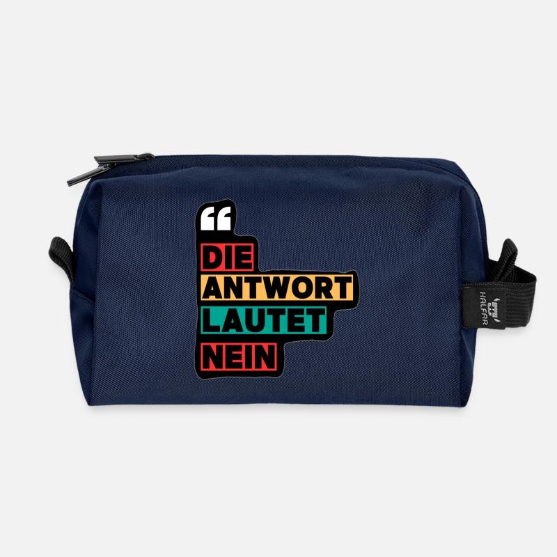Die Antwort Lautet Nein - Recycelte Kulturtasche - Navy