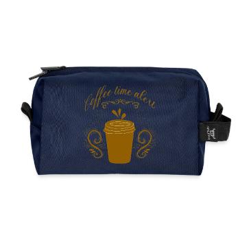 coffee time alert - Recycelte Kulturtasche - Navy - Vorne
