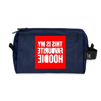 Mein Lieblings-Hoodie-Zitat - Recycelte Kulturtasche - Navy - Vorne