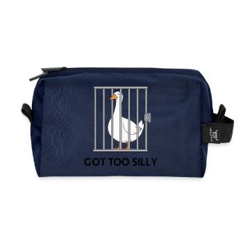 Goose – Got Too Silly - Recycled Toiletry Zip Bag - navy - Front
