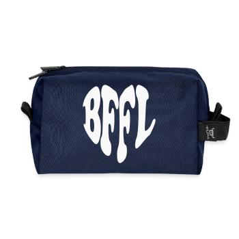BFFL Beste Freunde fürs Leben – Anpassbare Farbe - Recycelte Kulturtasche - Navy - Vorne