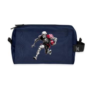 Joueurs de rugby Skeletons - Trousse de toilette en tissu recyclé - marine - Devant