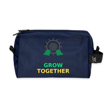 Wachse zusammen Sonnensymbol - Recycelte Kulturtasche - Navy - Vorne
