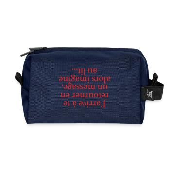 Turning Yourself Back - Recycled Toiletry Zip Bag - navy - Front