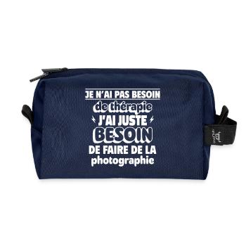 faire de la photographie - Trousse de toilette en tissu recyclé - marine - Devant