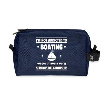 Je ne suis pas accro à la navigation de plaisance - Trousse de toilette en tissu recyclé - marine - Devant