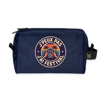 J’peux pas j’ai festival Humour muscis festivals - Trousse de toilette en tissu recyclé - marine - Devant