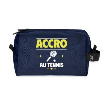 accro au tennis - Trousse de toilette en tissu recyclé - marine - Devant