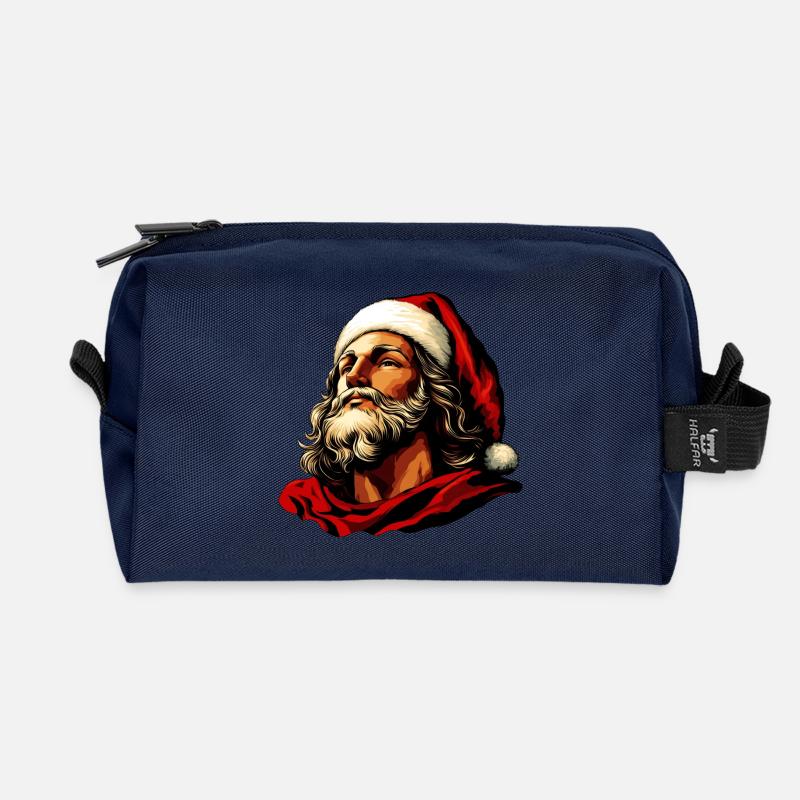 Jesus Weihnachten - Recycelte Kulturtasche - Navy
