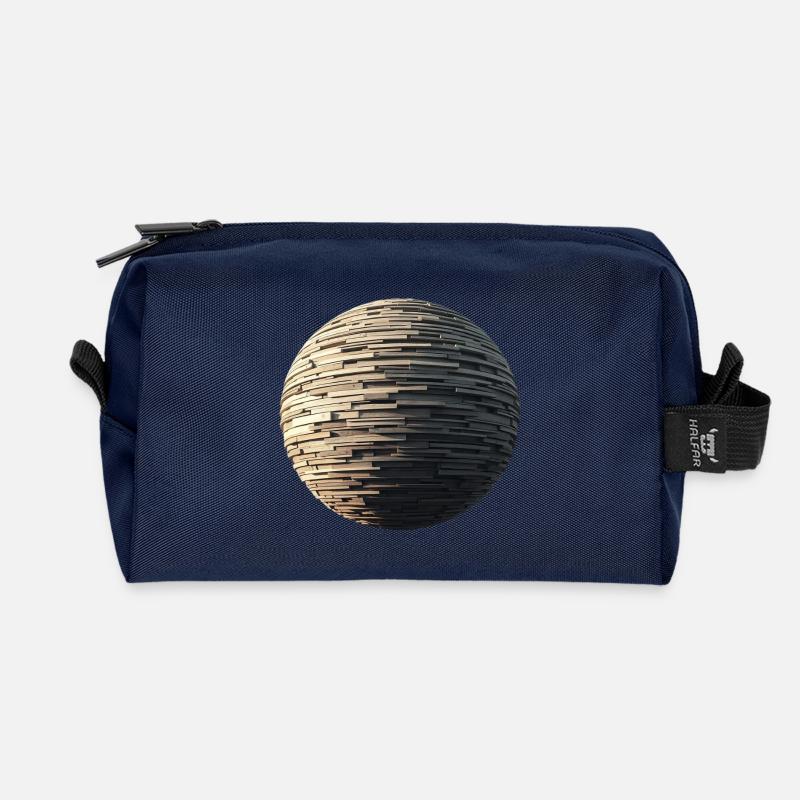 Sphère de pierre - Trousse de toilette en tissu recyclé - marine