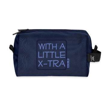 Syndrome de Down - Avec un peu de X-Tra - bleu - Trousse de toilette en tissu recyclé - marine - Devant