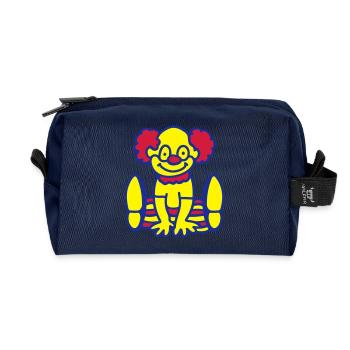 Fröhlicher Clown - Recycelte Kulturtasche - Navy - Vorne