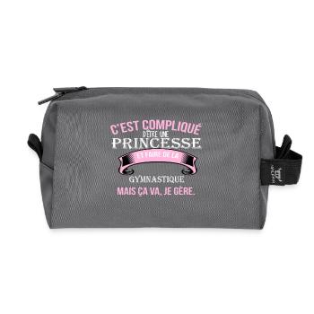 Gymnastique - Trousse de toilette en tissu recyclé - anthracite - Devant