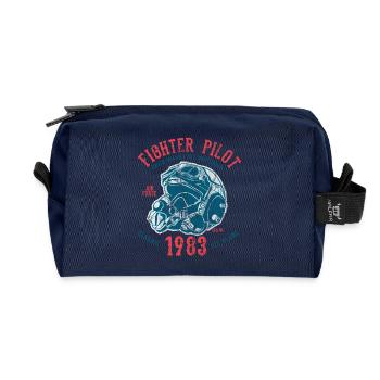 Pilote de chasse - pilotes de chasse de jet shirt design - Trousse de toilette en tissu recyclé - marine - Devant