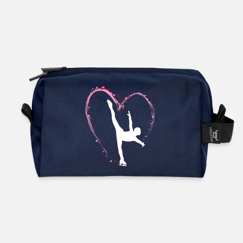 Eiskunstlauf Schlittschuhlauf Eis Figuren Tanz - Recycelte Kulturtasche - Navy