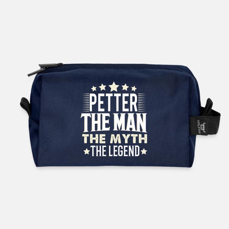 Petter - Trousse de toilette en tissu recyclé - marine