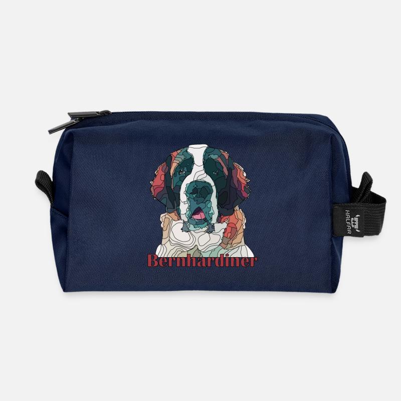 bernhardiner - Recycelte Kulturtasche - Navy