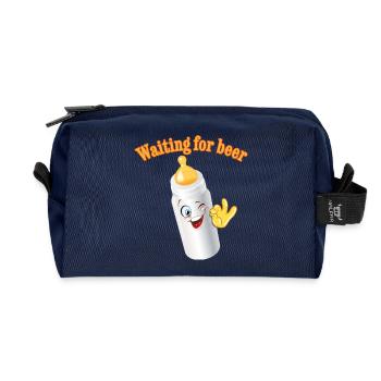 Flasche - Recycelte Kulturtasche - Navy - Vorne
