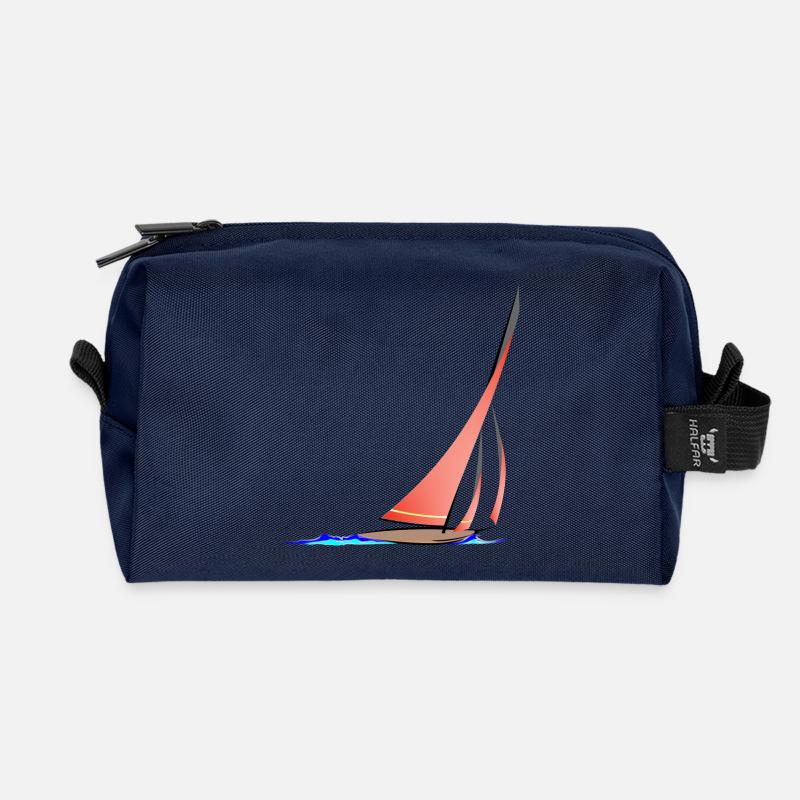 Segelboot Geschwindigkeit - Recycelte Kulturtasche - Navy