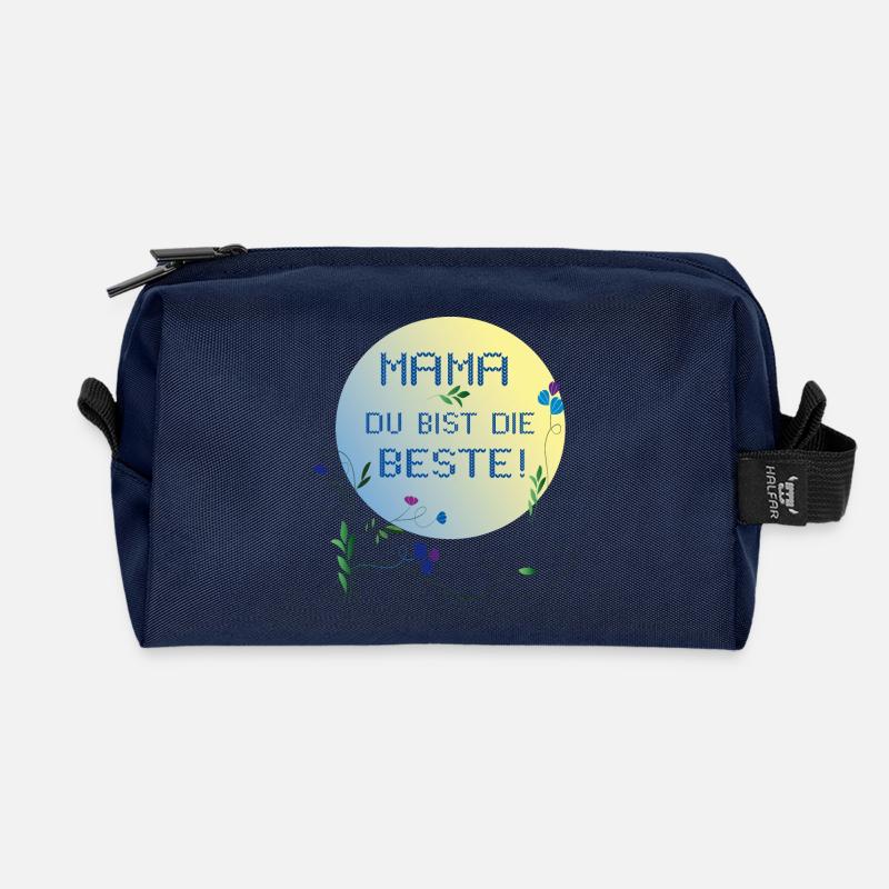 Mama, du bist die Beste Muttertag - Recycelte Kulturtasche - Navy